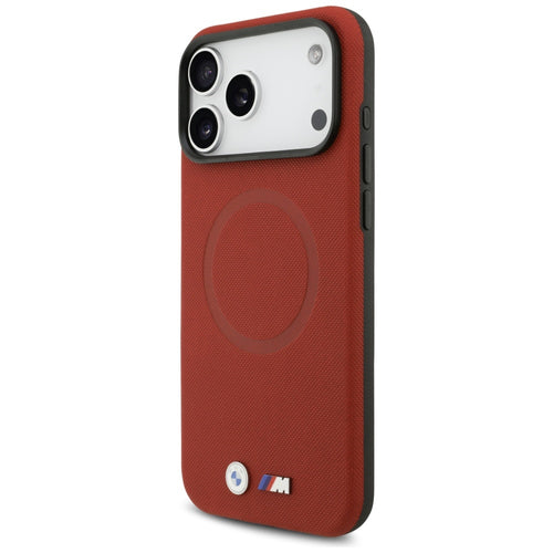 BMW M FW Metal Logo MagSafe Case for iPhone 17 Pro Max - Red