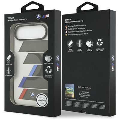 BMW M IML Metal Buttons Tricolor Lines MagSafe Case for iPhone Air - Gray