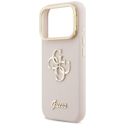 Guess Grained Big 4G &amp; Stand Camera Case for iPhone 17 Pro - Pink