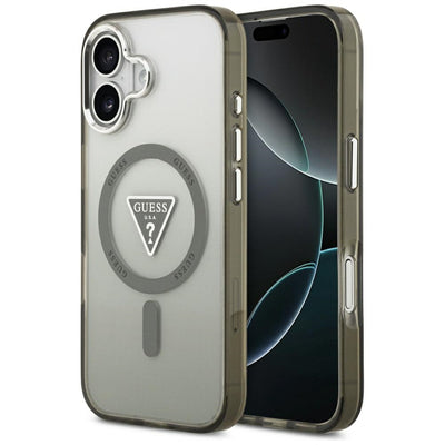 Guess IML Gradient Triangle Logo MagSafe case for iPhone 17 - olive
