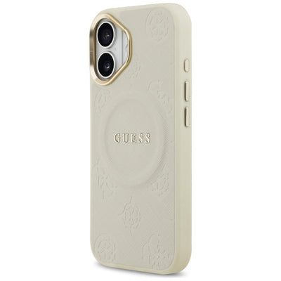 Guess Peony Hot Stamp MagSafe iPhone 17 Case - Beige