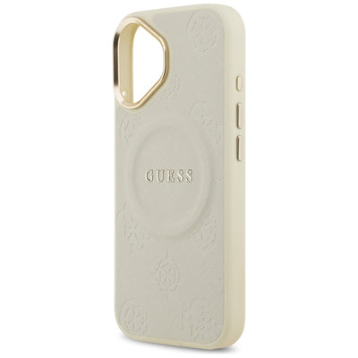 Guess Peony Hot Stamp MagSafe iPhone 17 Case - Beige