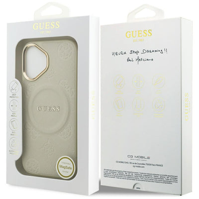 Guess Peony Hot Stamp MagSafe iPhone 17 Case - Beige