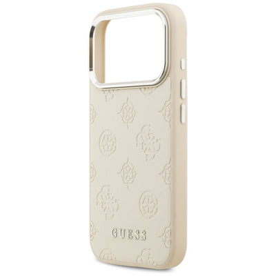Guess Peony Hot Stamp Script MagSafe Case for iPhone 17 Pro - Beige