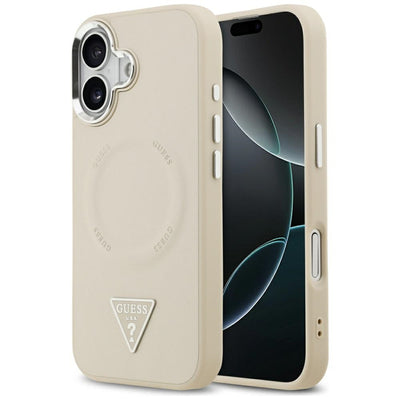 Guess Triangle Logo MagSafe Case for iPhone 17 - Beige