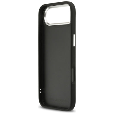 Karl Lagerfeld FW Grained Karl &amp; Choupette Heads Pins &amp; Logo iPhone Air Case - Black