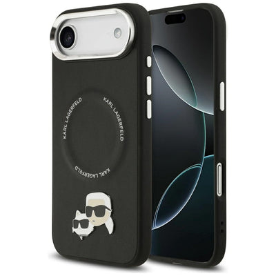Karl Lagerfeld Karl &amp; Choupette Pins MagSafe Case for iPhone Air - Black