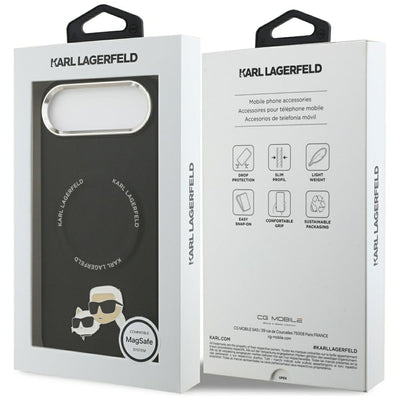 Karl Lagerfeld Karl &amp; Choupette Pins MagSafe Case for iPhone Air - Black