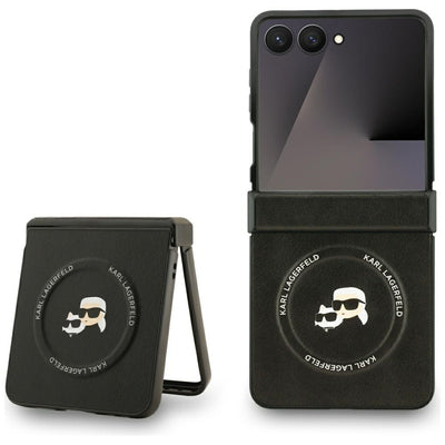 Karl Lagerfeld Karl&amp;Choupette Pins MagSafe Case for Samsung Galaxy Z Flip 7 - Black