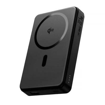 Baseus Airpow II 10000mAh Qi2 Power Bank with MagSafe 22.5W with Baseus Simple Series USB-C Cable - USB-C 20V/3A (30cm) - Bla