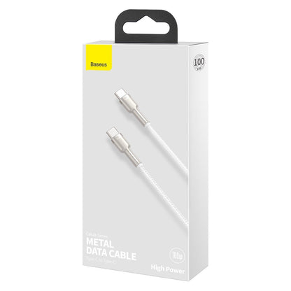 Cable USB-C to USB-C Baseus Cafule, 100W, 1m (white) - Product Image 8