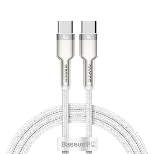 Cable USB-C to USB-C Baseus Cafule, 100W, 1m (white) - Product Image 2