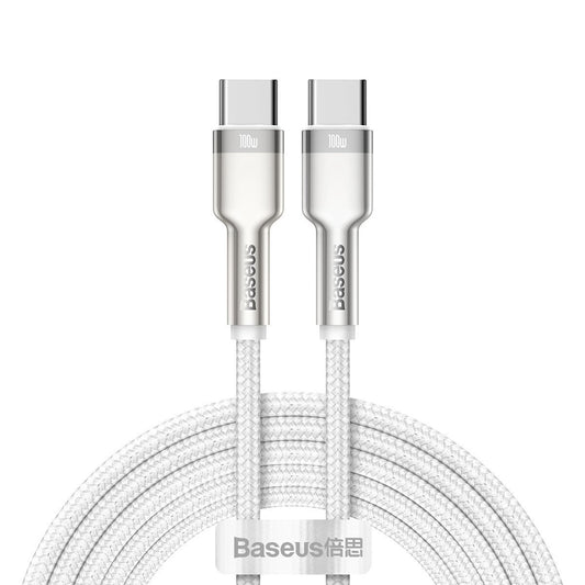 Cable USB-C to USB-C Baseus Cafule, 100W, 2m (white) - Product Image 2