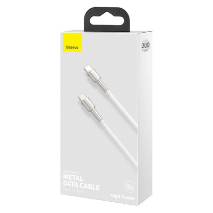 Cable USB-C to USB-C Baseus Cafule, 100W, 2m (white) - Product Image 8