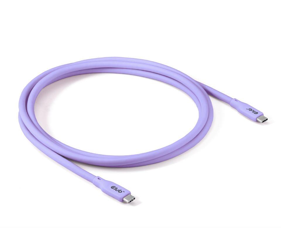CABLE USB-C TO USB-C 2M/M/M PURPLE CAC-3004 CLUB3D