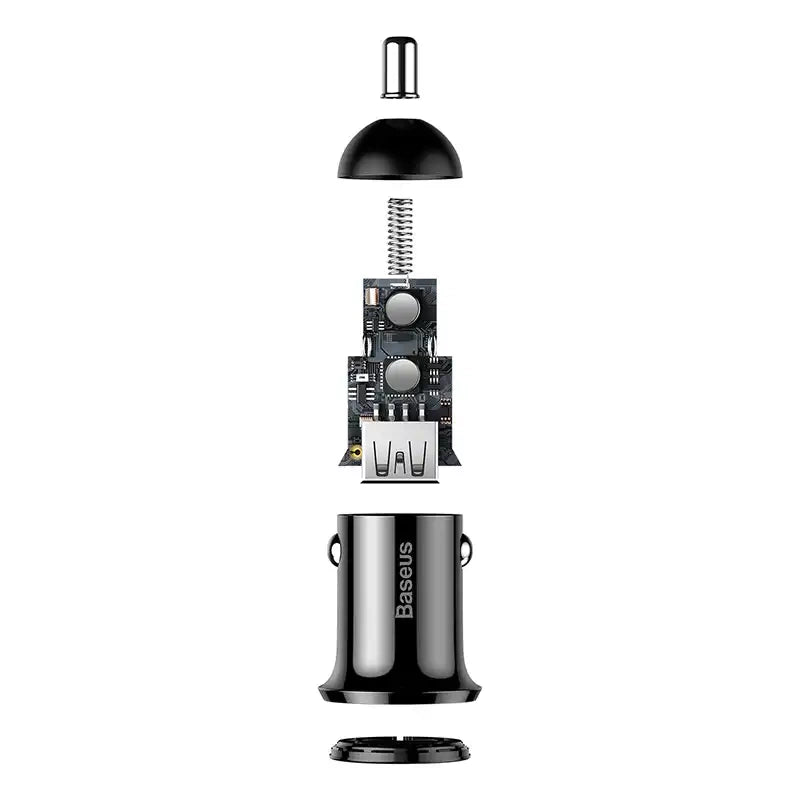Ładowarka samochodowa Baseus Grain Pro 2x USB 4.8A (czarna) - Product Image 4