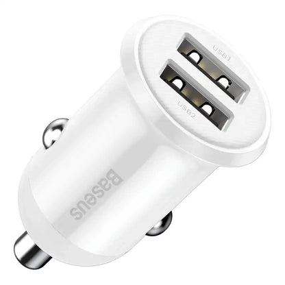 Baseus Grain Pro Car Charger 2x USB 4.8A (white) - Product Image 1