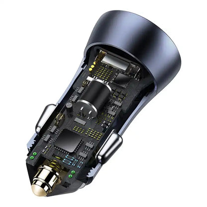 Ładowarka samochodowa Baseus Golden Contactor Pro, USB + USB-C, QC4.0+, PD, SCP, 40W (szara) - Product Image 7