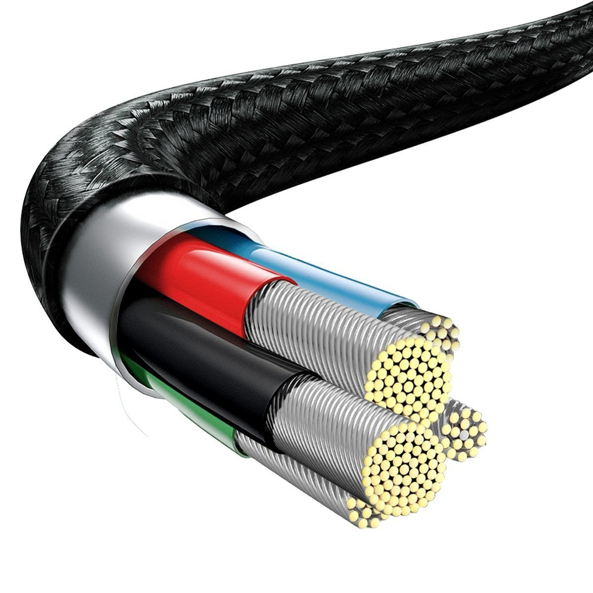 Baseus Rapid Series 3-in-1 cable USB-C For M+L+T 20W 1.5m Black - Product Image 6