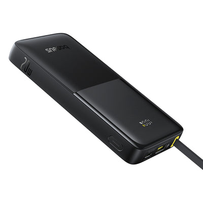 Powerbank Baseus Bipow 2 10000mah 20W z cyfrowym wyświetlaczem z wbudowanym kablem USB-C - czarny