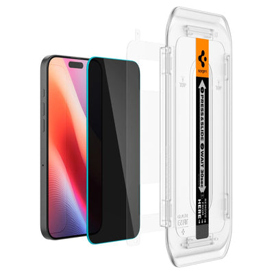 Spigen Glas.tR EZ Fit Privacy Tempered Glass for iPhone 16 Pro / 17 / 17 Pro - 2 pcs.