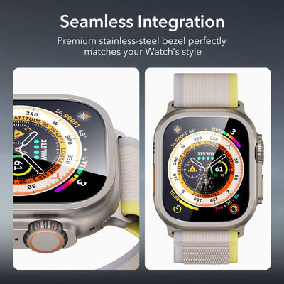 ESR Armorite 2-pack Tempered Glass for Apple Watch Ultra 49mm - Titanium