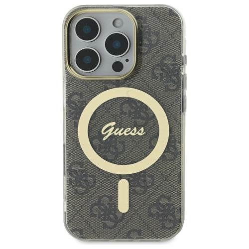 Guess IML 4G MagSafe case for iPhone 16 Pro - brown