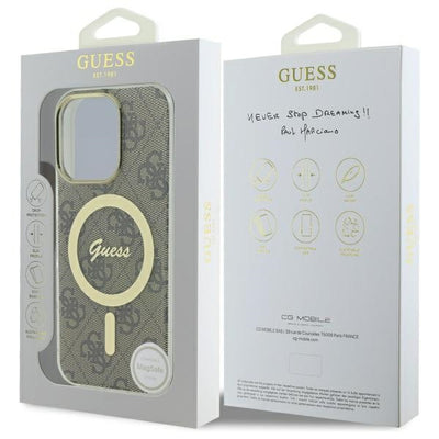 Guess IML 4G MagSafe case for iPhone 16 Pro - brown
