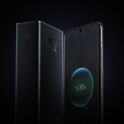 Baseus EnerFill FP41 30000mAh 22.5W Power Bank with Baseus Simple USB-A - USB-C 3A 30cm Cable - Black