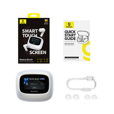 Baseus Bowie M2s Ultra TWS Wireless In-Ear Headphones with Interactive Screen - White