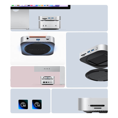 Orico MiniLink 9-in-1 Docking Station with M.2 SSD Hard Drive Bay - Silver