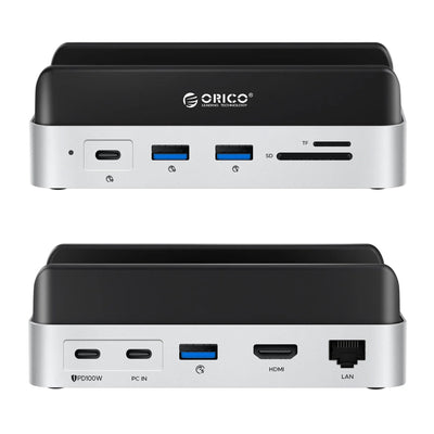 Orico MiniDock 10-in-1 Docking Station with SSD Hard Drive Bay - Silver