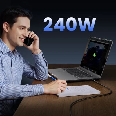 Orico USB4 Thunderbolt5 Cable 80Gbps 240W USB-C to USB-C 2m - Black