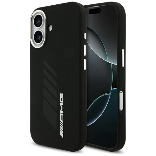 AMG Silicone Oversize Rhombs MagSafe Case for iPhone 17 - Black — Mercedes