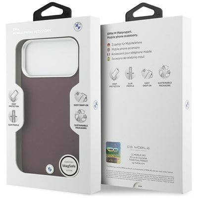 BMW Sign Full Wrapped Metal MagSafe Case for iPhone 17 Pro Max - Red