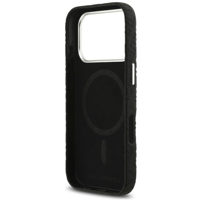 Karl Lagerfeld FW Stamped Karl MagSafe Case for iPhone 17 Pro - Black