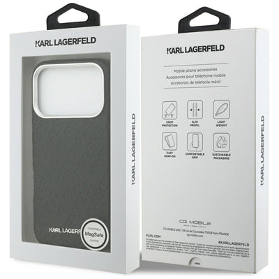 Karl Lagerfeld FW Stamped Karl MagSafe Case for iPhone 17 Pro - Black