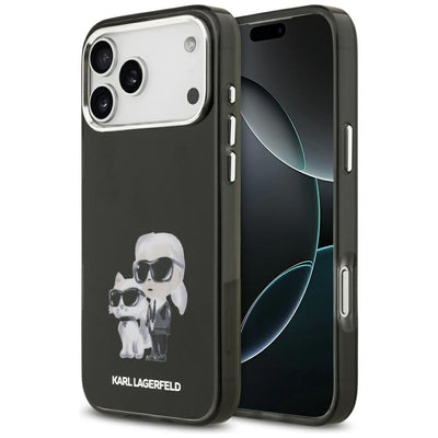 Karl Lagerfeld IML Aquarelle Karl &amp; Choupette &amp; Logo MagSafe Case for iPhone 17 Pro - Black