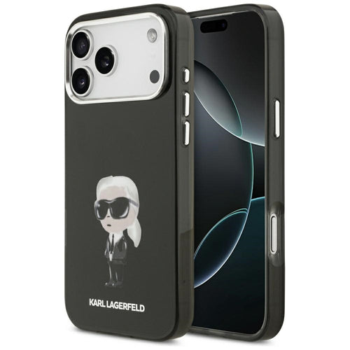 Karl Lagerfeld IML Aquarelle Karl &amp; Logo MagSafe Case for iPhone 17 Pro Max - Black