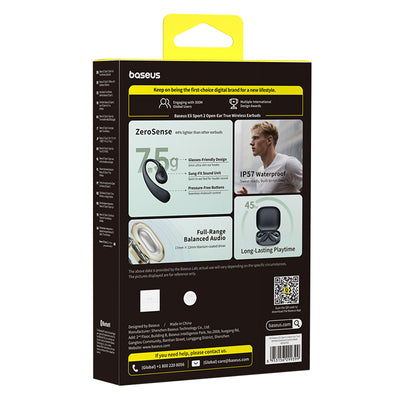 Baseus Eli Sport 2 OWS Bluetooth 6.0 ENC Wireless Headphones - Black