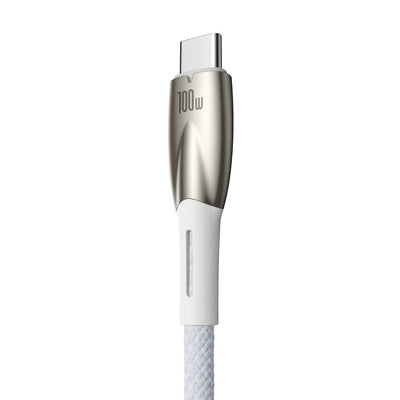 Baseus Glimmer Series fast charging cable USB-A - USB-C 100W 480Mbps 1m white