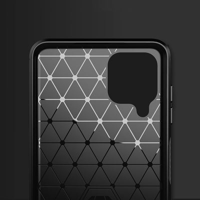 Carbon Case Flexible Cover TPU Case for Samsung Galaxy A22 4G black — Hurtel
