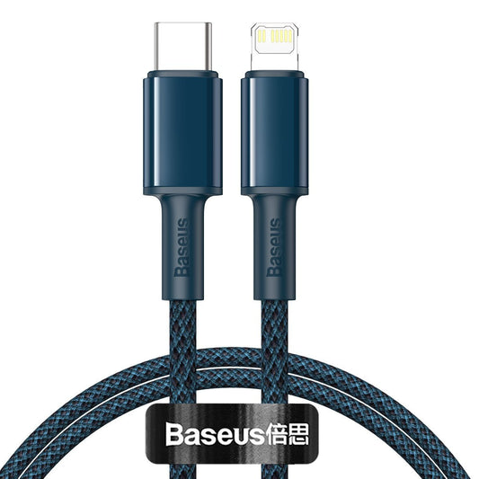 Baseus High Density Braided Cable Type-C to Lightning, PD,  20W,  2m (blue) - Product Image 1