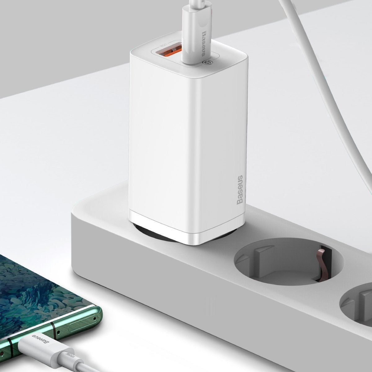 Quick Travel Charger Baseus GaN2 Lite USB+C 65W EU (white) - Product Image 9