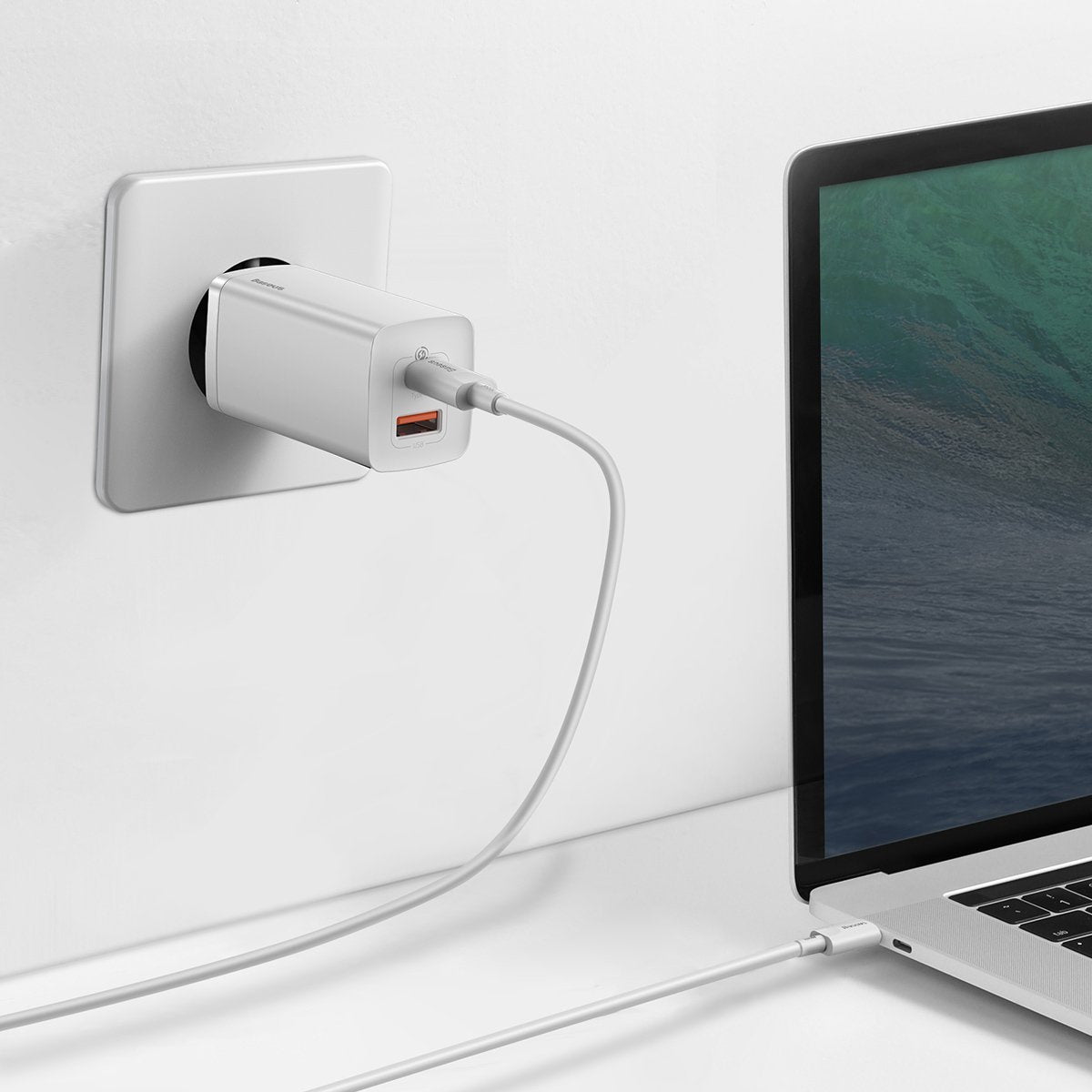 Quick Travel Charger Baseus GaN2 Lite USB+C 65W EU (white) - Product Image 7