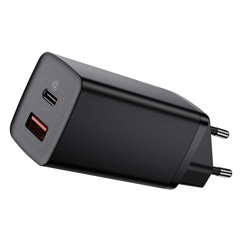 Quick Travel Charger Baseus GaN2 Lite USB+C 65W EU (black) - Product Image 3