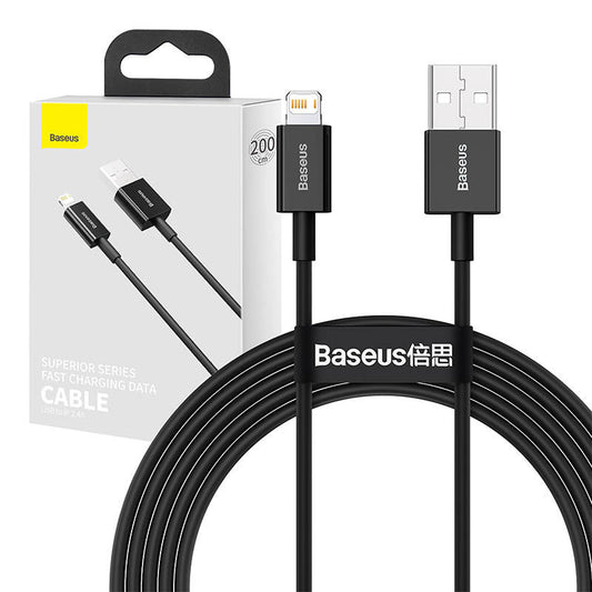 Baseus Superior Series Cable USB to iP 2.4A 2m (black) - Product Image 1