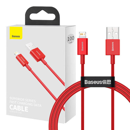 Baseus Superior Series Cable USB to iP 2.4A 1m (red) - Product Image 1