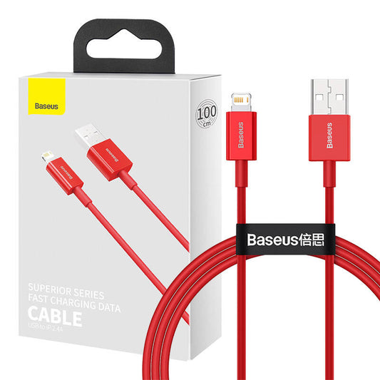 Baseus Superior Series Cable USB to iP 2.4A 1m (red) - Product Image 1
