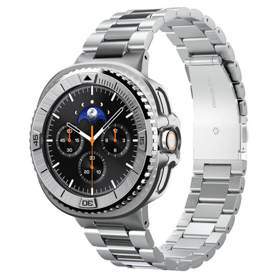 Spigen Bezel Tune Pro Pilot Cover for Samsung Galaxy Watch 8 Classic 46mm - Silver